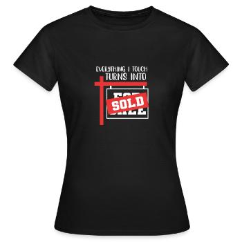 Vermieter Immobilienmakler Agent Makler Geschenk - Frauen T-Shirt - Schwarz - Vorne - AI Model Female 172 dark (172cm)