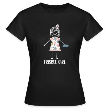 Frisbee - Women's T-Shirt - black - Front - AI Model Female 172 dark (172cm)