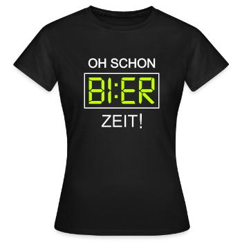 Bier Uhr Lustiges Mallorca Party Alkohol Bier Suff - Frauen T-Shirt - Schwarz - Vorne - AI Model Female 172 dark (172cm)