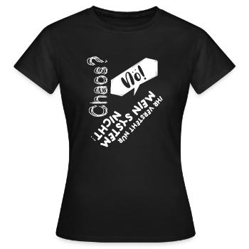 Lustiger ADS ADHS ADHD Spruch für echte Chaoten - Frauen T-Shirt - Schwarz - Vorne - AI Model Female 172 dark (172cm)
