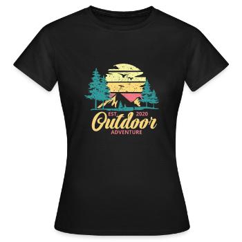 Outdoor - Women's T-Shirt - black - Front - AI Model Female 172 dark (172cm)