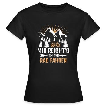 Fahrrad Rennrad Mountainbike Spruch Geschenk - Frauen T-Shirt - Schwarz - Vorne - AI Model Female 172 dark (172cm)