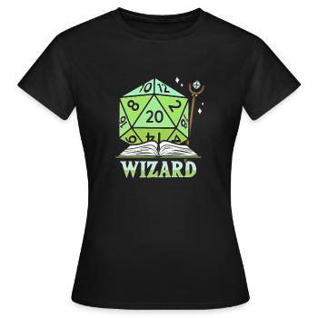 Fantasy Rollenspiel RPG Zauberer RPG Gamer - Frauen T-Shirt - Schwarz - Vorne - AI Model Female 172 dark (172cm)