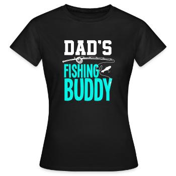 Drôle de pêcheur Pêcheur Fils Père Pêcheur Cadeau - T-shirt Femme - noir - Devant - AI Model Female 172 dark (172cm)