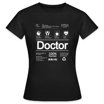 Doctor Doctor Gift - Women's T-Shirt - black - Front - AI Model Female 172 dark (172cm)