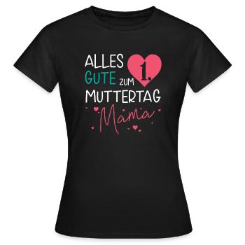 Alles gute zum Muttertag - Frauen T-Shirt - Schwarz - Vorne - AI Model Female 172 dark (172cm)