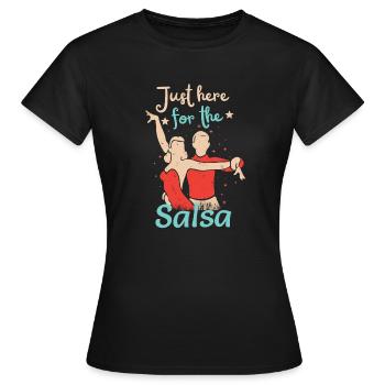 Salsa Music Dancing Mambo Dance Art - Frauen T-Shirt - Schwarz - Vorne - AI Model Female 172 dark (172cm)