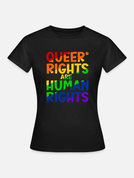 Queer Rights are Human Rights - T-shirt dam - svart