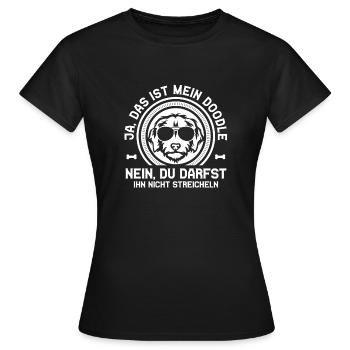 Bitte nicht streicheln - DOODLE - Frauen T-Shirt - Schwarz - Vorne - AI Model Female 172 dark (172cm)