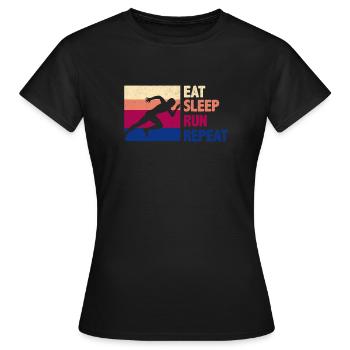 Fun Running Runner Run Gift - Women's T-Shirt - black - Front - AI Model Female 172 dark (172cm)