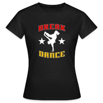Breakdance BBoy BGirl Streetdance Breakdance - Frauen T-Shirt - Schwarz - Vorne - AI Model Female 172 dark (172cm)