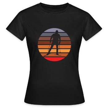 Ski de fond Skieurs de fond - T-shirt Femme - noir - Devant - AI Model Female 172 dark (172cm)