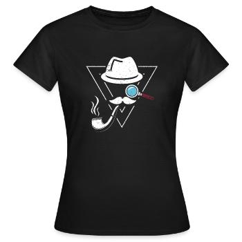 Lustige investigative Reporter Inspektoren Humorvoll - Frauen T-Shirt - Schwarz - Vorne - AI Model Female 172 dark (172cm)