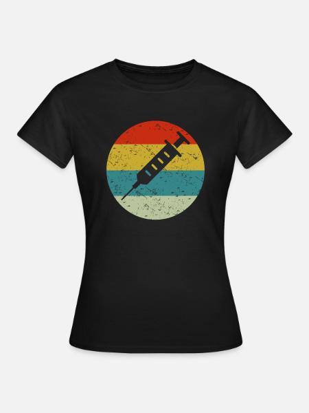 vaccins vintage - T-shirt Femme - noir