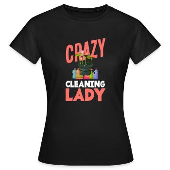 Drôle de femme de ménage Nettoyeur Femme au foyer Nettoyage - T-shirt Femme - noir - Devant - AI Model Female 172 dark (172cm)