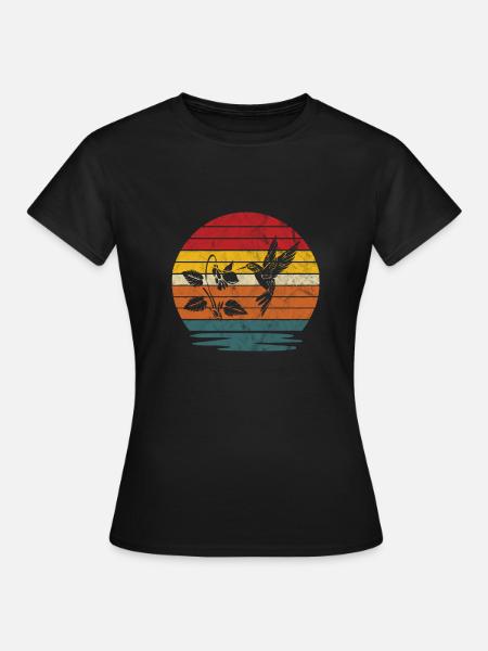 Colibri rétro - T-shirt Femme - noir