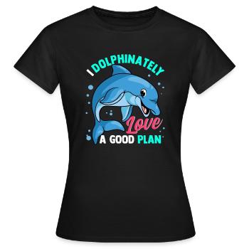 Dauphin Dauphin Dauphin - T-shirt Femme - noir - Devant - AI Model Female 172 dark (172cm)