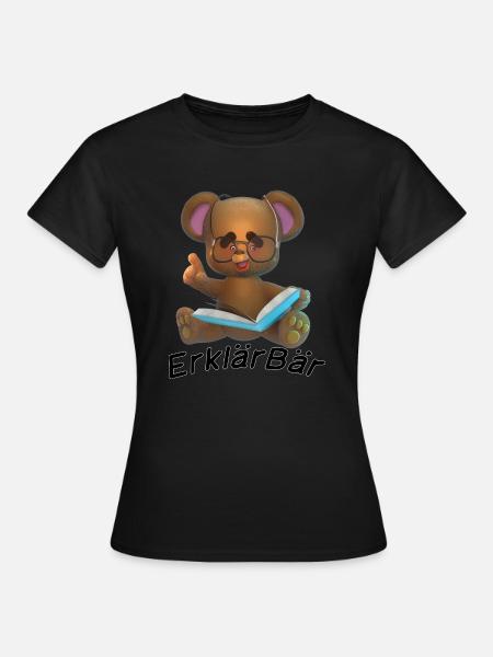 Erklärbär - Frauen T-Shirt - Schwarz