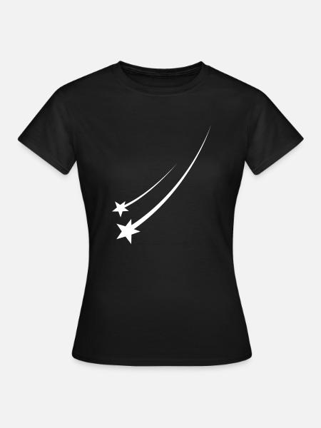 Sternschnuppe - Frauen T-Shirt - Schwarz