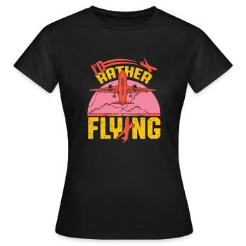 Airplane Airplane Airplane Airport - Women's T-Shirt - black - Front - AI Model Female 172 dark (172cm)