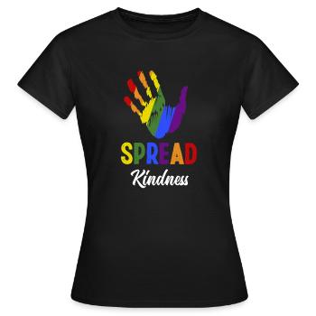 Convivialité Inclusion Diversité Anti-intimidation - T-shirt Femme - noir - Devant - AI Model Female 172 dark (172cm)