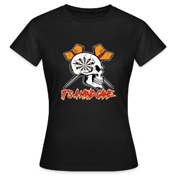 Fléchettes disant C’est un jeu d’ avec flèche de fléchette - T-shirt Femme - noir - Devant - AI Model Female 172 dark (172cm)