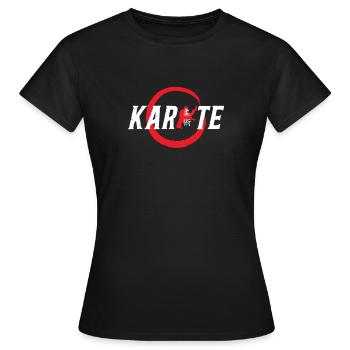 Vintage Karate | Karate - Women's T-Shirt - black - Front - AI Model Female 172 dark (172cm)