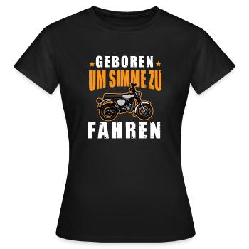 geboren um Simme zu fahren - Frauen T-Shirt - Schwarz - Vorne - AI Model Female 172 dark (172cm)