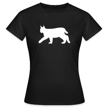 Luchs Rotluchs Waldtiere Tierliebhaber Geschenk - Frauen T-Shirt - Schwarz - Vorne - AI Model Female 172 dark (172cm)