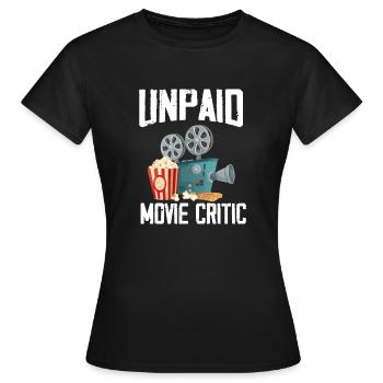Cinéma Nuit Cinéma Popcorn Films Critiques de cinéma - T-shirt Femme - noir - Devant - AI Model Female 172 dark (172cm)