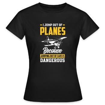 Parachutistes parachutistes - T-shirt Femme - noir - Devant - AI Model Female 172 dark (172cm)