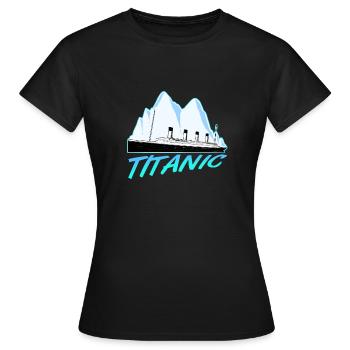 Titanic Vintage Kreuzfahrtschiff RMS Titanic - Frauen T-Shirt - Schwarz - Vorne - AI Model Female 172 dark (172cm)