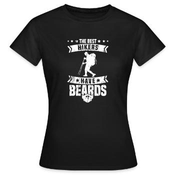Hiking Trekking Hikers - Women's T-Shirt - black - Front - AI Model Female 172 dark (172cm)