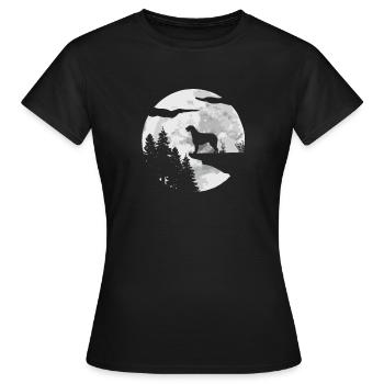 Irischer Wolfshund Hund - Frauen T-Shirt - Schwarz - Vorne - AI Model Female 172 dark (172cm)