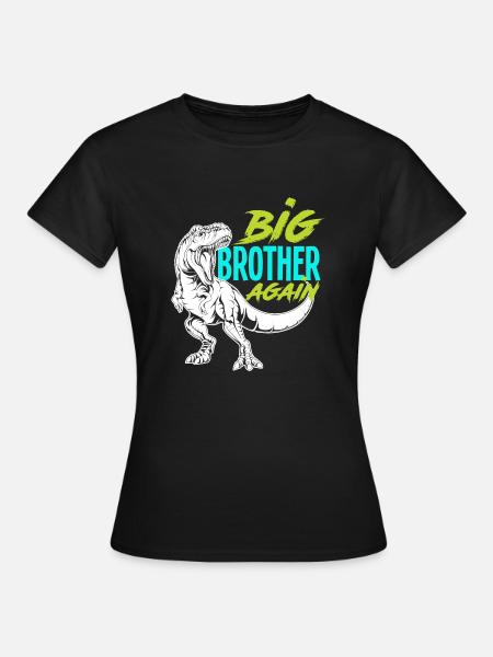 Ich Werde Wieder Großer Bruder Dinosaurier Dino - Dame-T-shirt - sort
