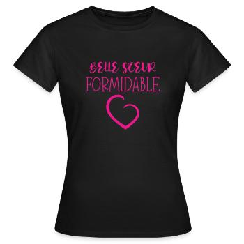 Belle soeur formidable - T-shirt Femme - noir - Devant - AI Model Female 172 dark (172cm)