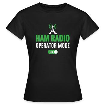 Ham Radio Operator Mode ham radio, amateur radio, - Frauen T-Shirt - Schwarz - Vorne - AI Model Female 172 dark (172cm)