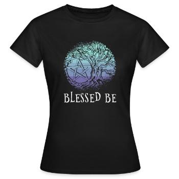 Tree Of Life I Wiccan I Pentacle I Pentagram I - Women's T-Shirt - black - Front - AI Model Female 172 dark (172cm)