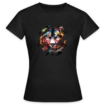 Bengal Tiger Scratch Claw - Women's T-Shirt - black - Front - AI Model Female 172 dark (172cm)