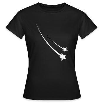 Étoiles filantes Blanc - T-shirt Femme - noir - Devant - AI Model Female 172 dark (172cm)
