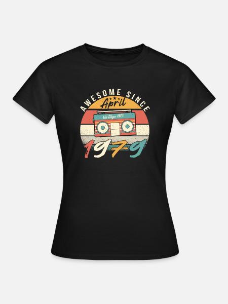 1979 April Vintage Hits - Dame-T-shirt - sort