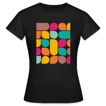 Abstract shapes - Women's T-Shirt - black - Front - AI Model Female 172 dark (172cm)