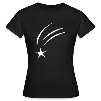 Étoile filante - T-shirt Femme - noir - Devant - AI Model Female 172 dark (172cm)