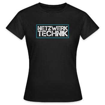 Netzwerk Technik - Frauen T-Shirt - Schwarz - Vorne - AI Model Female 172 dark (172cm)