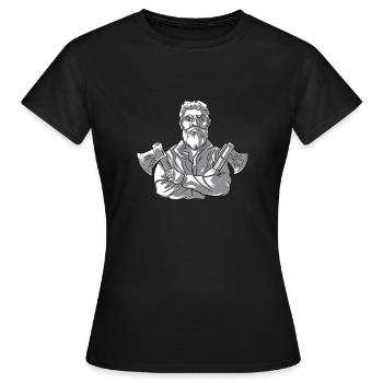 Concours de hache Lancer de hache lancer de hache hache lancer hache - T-shirt Femme - noir - Devant - AI Model Female 172 dark (172cm)
