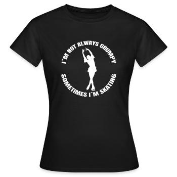 Patinage artistique Patinage sur glace Patinage artistique Patinage artistique - T-shirt Femme - noir - Devant - AI Model Female 172 dark (172cm)