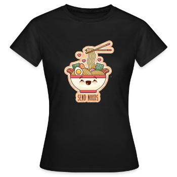 Envoyer des noods - T-shirt Femme - noir - Devant - AI Model Female 172 dark (172cm)