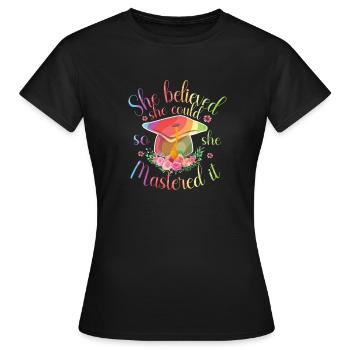 Master Art Pour Hommes Femmes Diplôme Académique - T-shirt Femme - noir - Devant - AI Model Female 172 dark (172cm)