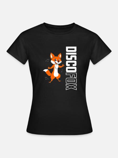 Disco renard - T-shirt Femme - noir