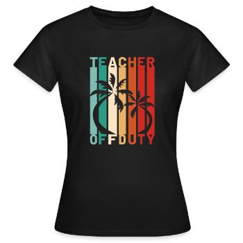 Professeur d’été Vacances gratuites enseignant en dehors des heures de travail - T-shirt Femme - noir - Devant - AI Model Female 172 dark (172cm)